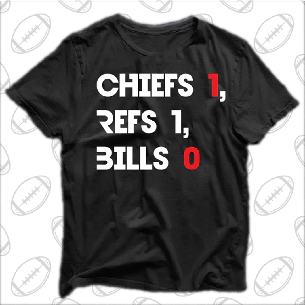 CHIEFS 1, REFS 1, BILLS 0